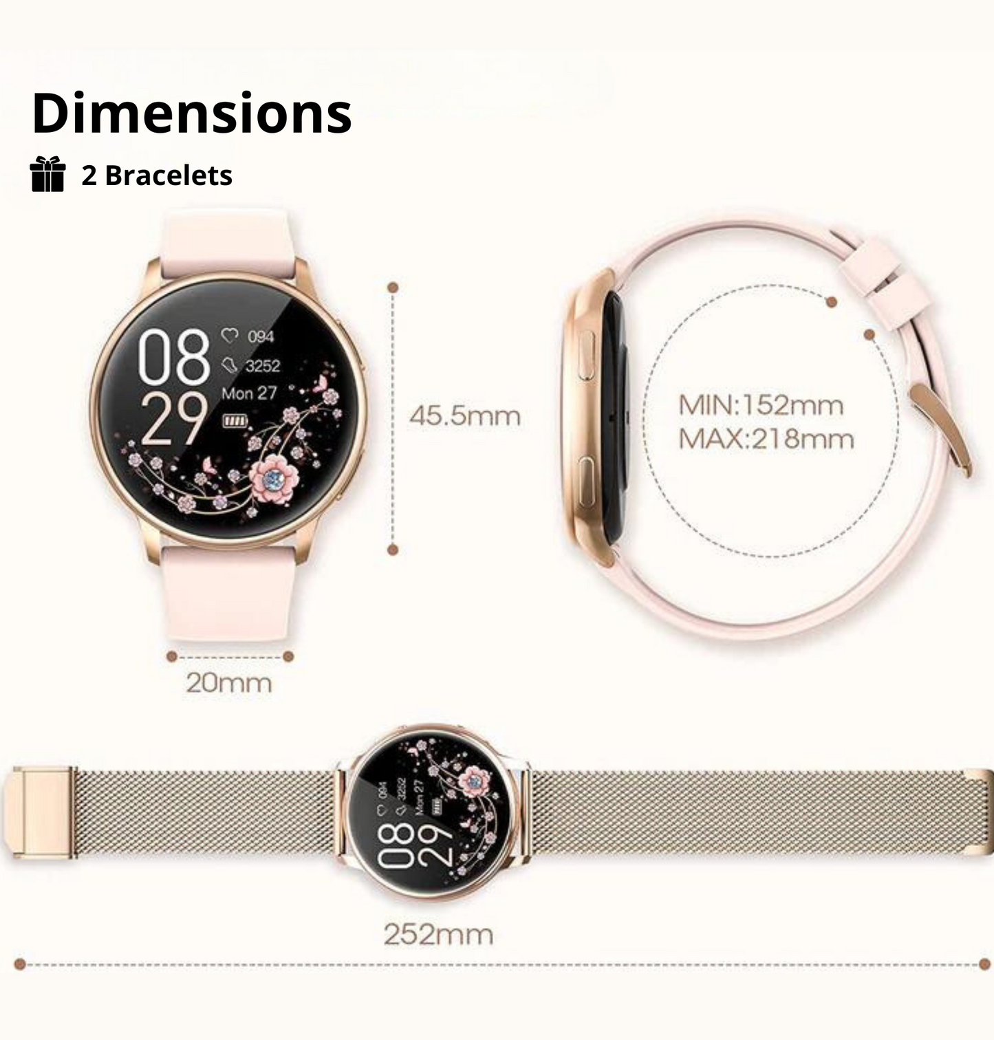 Connected Watch til kvinder | Elegance og ydeevne