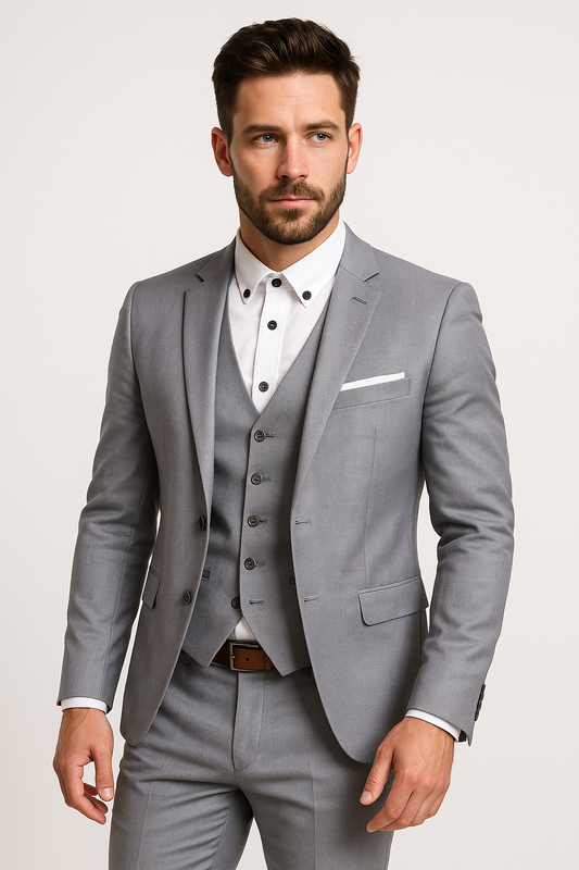 Evert | Tredelt sæt til mænd med blazer, vest og bukser til festlige og elegante lejligheder