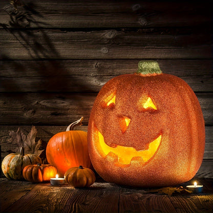 Svítící halloweenová dýně - dekorace Jack O'Lantern na baterie