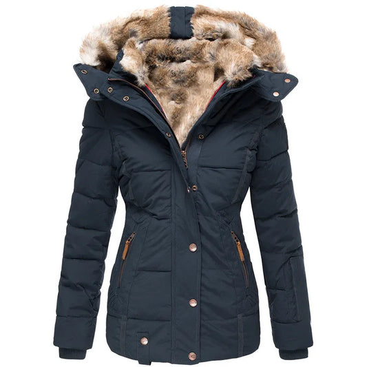 Carla - Manteau d'hiver confortable et chaud avec fourrure pour femmes
