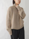 Linen - Cashmere turtleneck sweater
