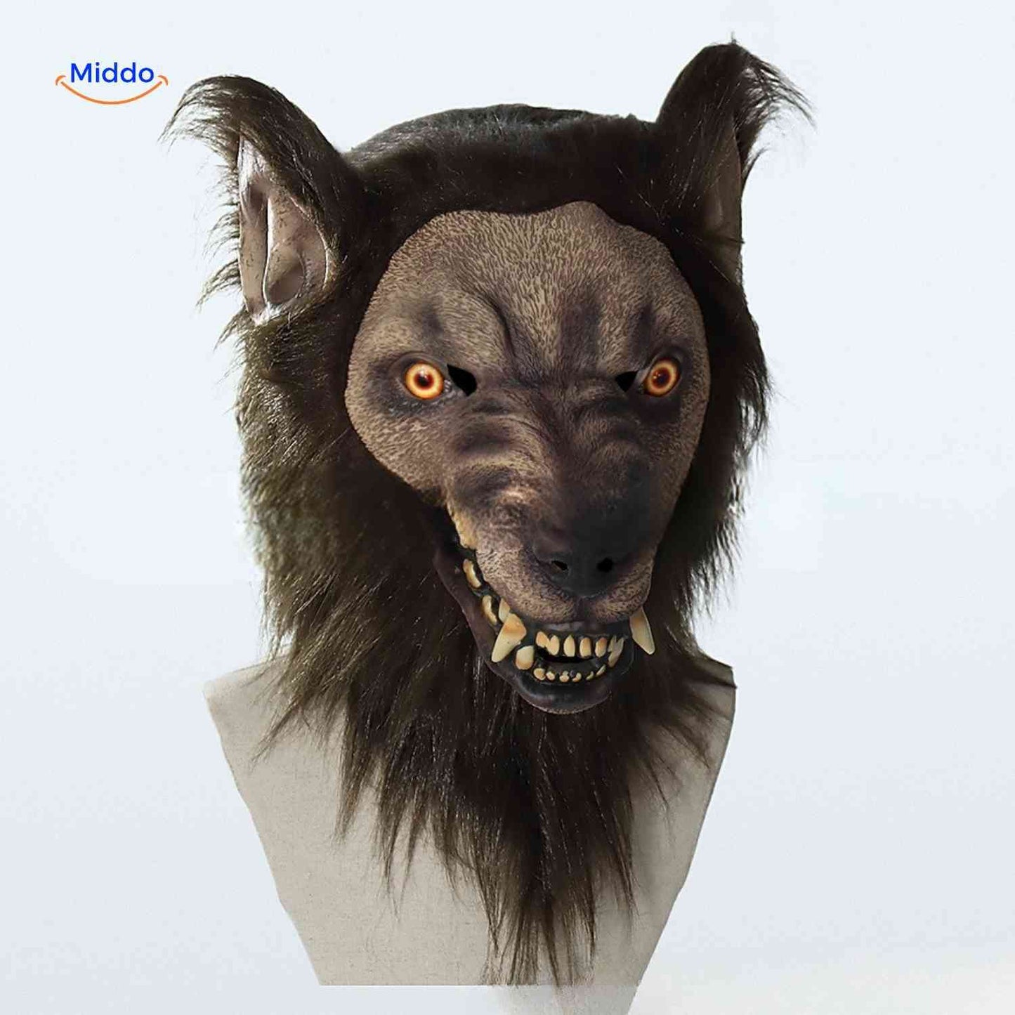 Lupinox maska | Vlčí hlava vyrobená z latexu, svítící a ideální na Halloween