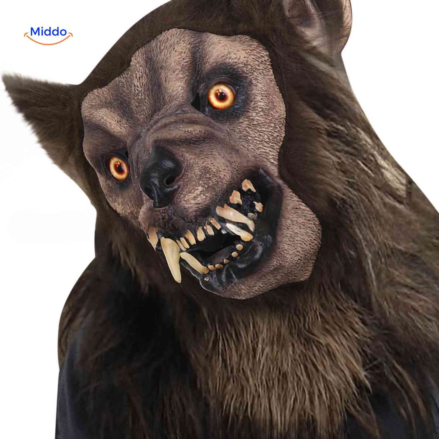 Lupinox maska | Vlčí hlava vyrobená z latexu, svítící a ideální na Halloween