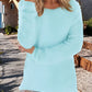 Women's long-sleeved shirt with a soft surface and a relaxed fit