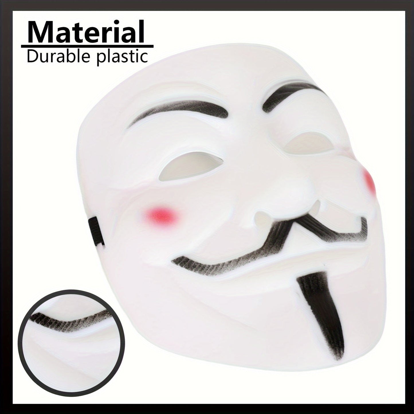 Anonym Halloween maska | Prémiová kolekcia s metalickým povrchom