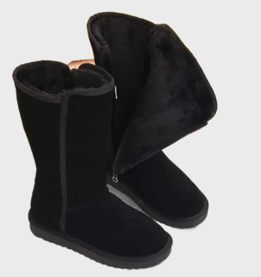 Mylene | bottes chaudes et imperméables en peau de mouton avec fermeture éclair