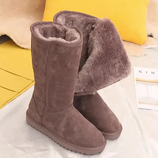 Botas de neve quentes para mulheres - botas de inverno aconchegantes com forro macio