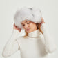 Fluffy vinterhue til damer med dyreører og voluminøst design