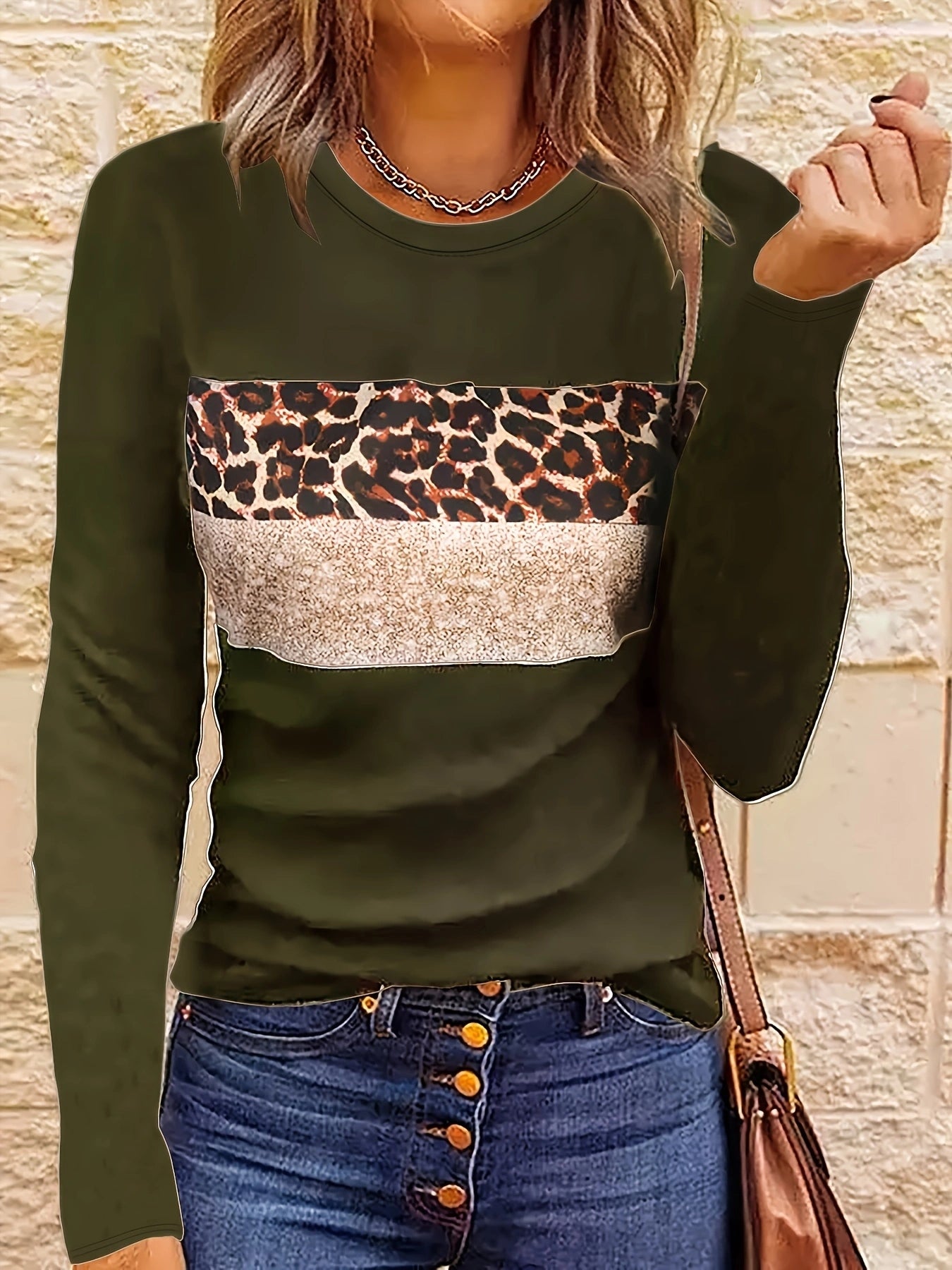 Langærmet skjorte med leopardprint til kvinder - Perfekt til alle sæsoner