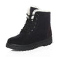 Bottes d'hiver pour femmes doublées en polaire - Bottines chaudes avec fermeture à lacets