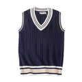 Christof - Chunky V-neck, sleeveless knit sweater for men