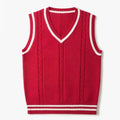 Christof - Chunky V-neck, sleeveless knit sweater for men