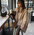Mia - Oversized dametrøje - Stilfuld strikket trøje | Pullover