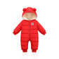 Roupa de inverno quente e aconchegante para bebês com orelhas