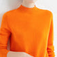 Pullover med rund hals og enkel pasform til damer