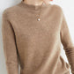Pullover med rund hals og enkel pasform til damer