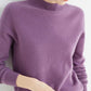 Pullover med rund hals og enkel pasform til damer