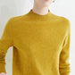Pullover med rund hals og enkel pasform til damer