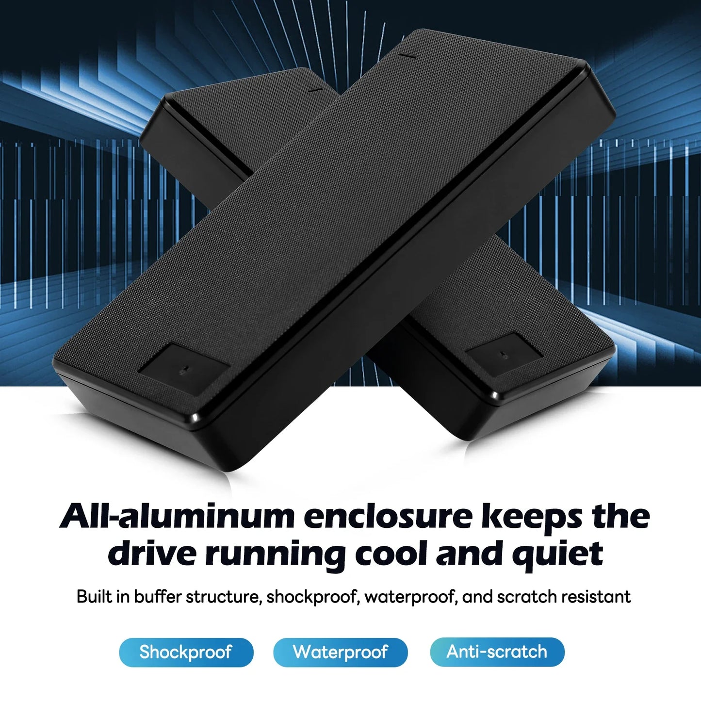 Disque dur externe portable USB 3.0 (1TB-5TB, disque dur haute vitesse pour ordinateur portable, PC et console)