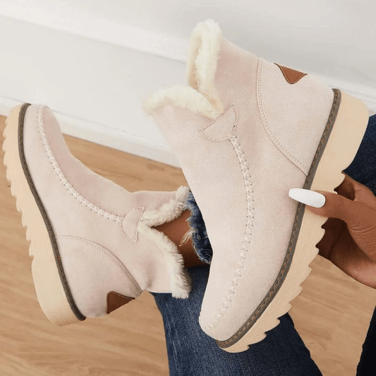 Botas de inverno superconfortáveis e quentes para mulheres - antiderrapantes e com forro macio