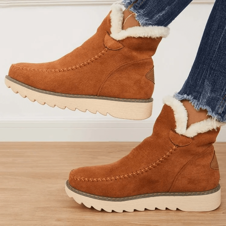 Botas de inverno superconfortáveis e quentes para mulheres - antiderrapantes e com forro macio