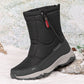 Botas de invierno para mujer con cremallera lateral – botas de nieve impermeables, antideslizantes y duraderas con forro cálido