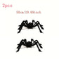 WebCreeper | 2 uds. 50 cm araña gigante con telaraña - conjunto de decoración de Halloween para uso exterior