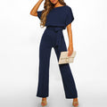 Wide-cut jumpsuit for women | short-sleeved, elegant