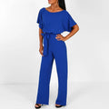 Wide-cut jumpsuit for women | short-sleeved, elegant