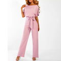 Wide-cut jumpsuit for women | short-sleeved, elegant