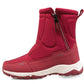 Botas de invierno para mujer con cremallera lateral – botas de nieve impermeables, antideslizantes y duraderas con forro cálido