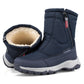 Botas de invierno para mujer con cremallera lateral – botas de nieve impermeables, antideslizantes y duraderas con forro cálido