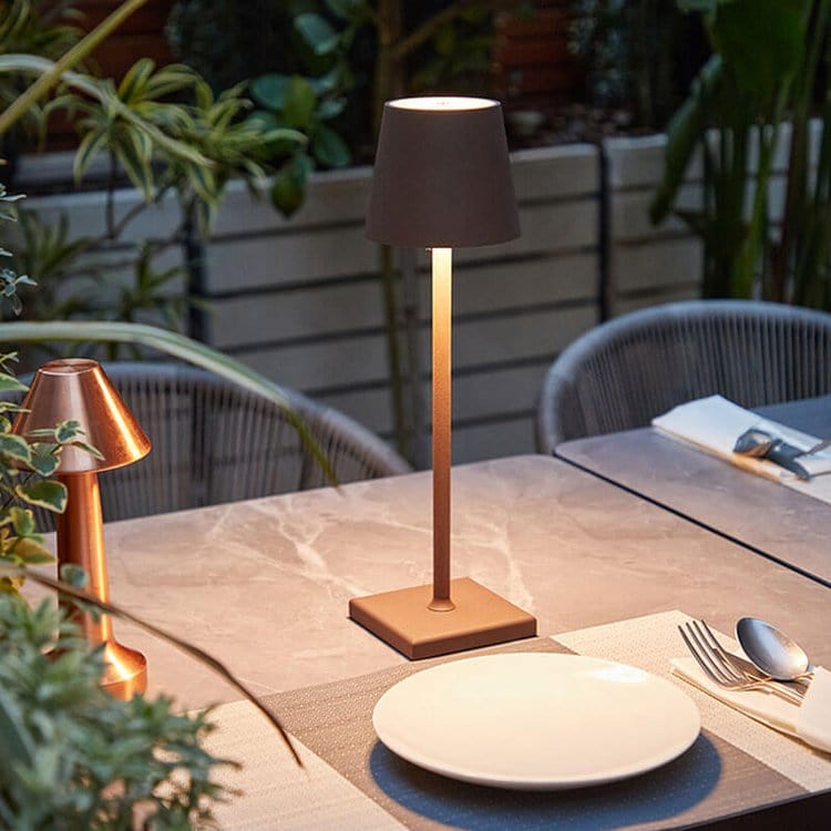 Alexa-enabled waterproof LED table lamp - minimalist design and voice control 