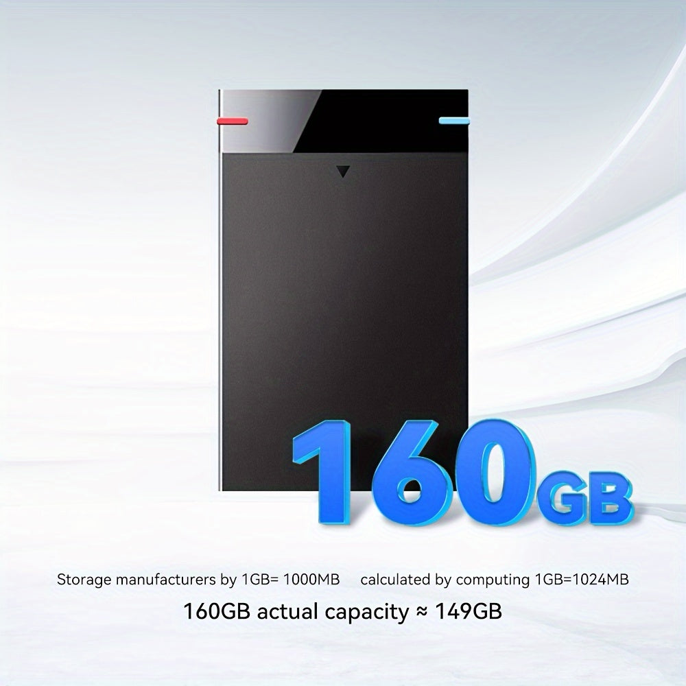 Disque dur externe portable USB 3.0 (160 GB-500 GB, disque dur mobile à grande vitesse pour ordinateur portable et téléphone)
