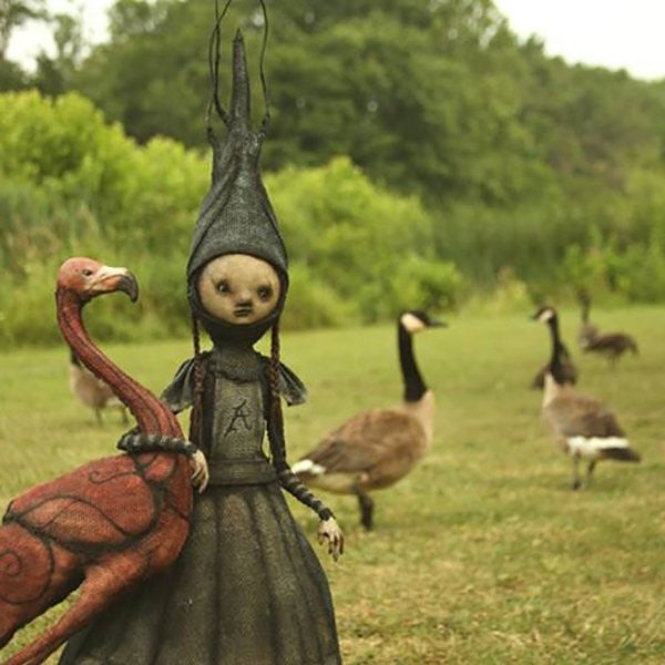 MysticWitch | Sculpturi de vrăjitoare înfricoșătoare - artă întunecată, bizară, decorațiuni de Halloween, decorare gotică pentru locuință