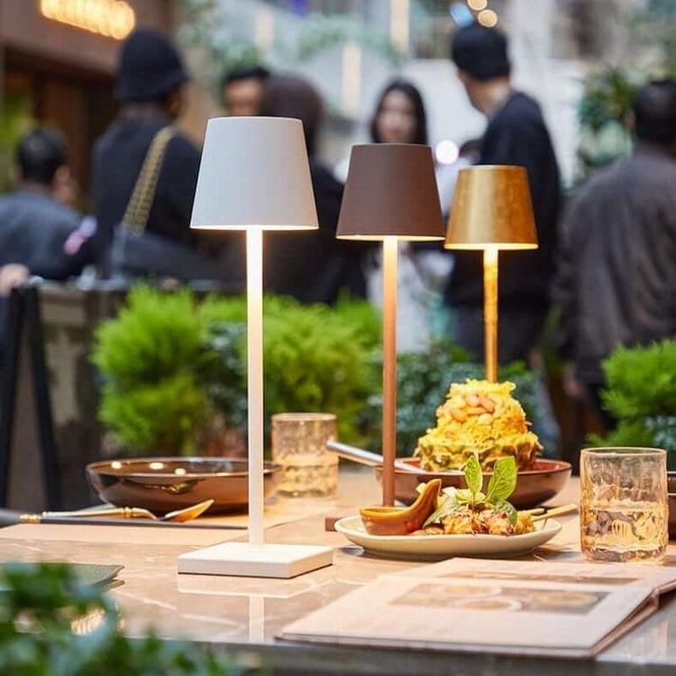 Alexa-enabled waterproof LED table lamp - minimalist design and voice control 