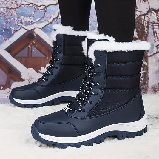 Sapatos de neve à prova d'água para mulheres - botas de inverno com isolamento térmico e sola antiderrapante