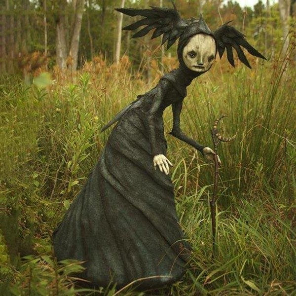 MysticWitch | Sculpturi de vrăjitoare înfricoșătoare - artă întunecată, bizară, decorațiuni de Halloween, decorare gotică pentru locuință