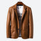Herrejakke med blazer-snit og glat overflade