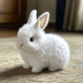 Plush rabbit toy with soft fur and details