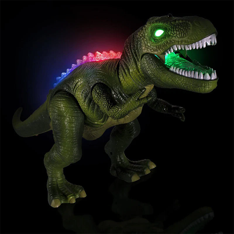 Távirányítós dinoszaurusz játék, amely jár és ordít