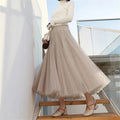 Knit skirt in autumn style