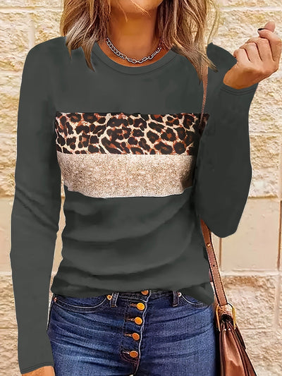 Langærmet skjorte med leopardprint til kvinder - Perfekt til alle sæsoner