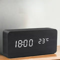 Digitalt vækkeur i træ - LED-display, stemmestyring, justerbar lysstyrke